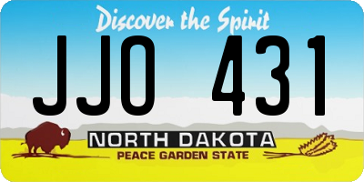 ND license plate JJO431