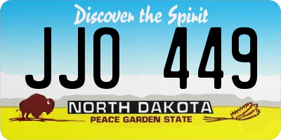 ND license plate JJO449