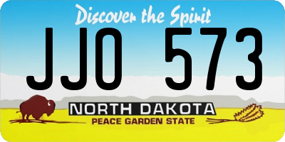 ND license plate JJO573