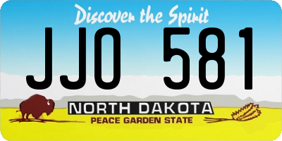 ND license plate JJO581