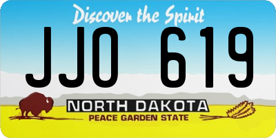 ND license plate JJO619