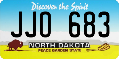 ND license plate JJO683