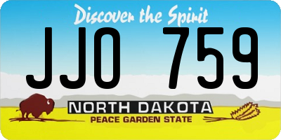 ND license plate JJO759
