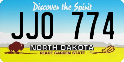 ND license plate JJO774