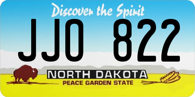 ND license plate JJO822