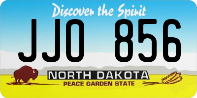 ND license plate JJO856