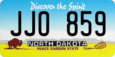 ND license plate JJO859