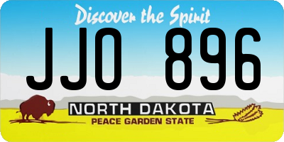 ND license plate JJO896