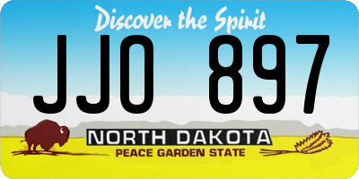 ND license plate JJO897