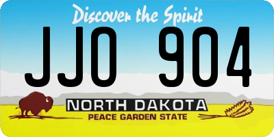 ND license plate JJO904