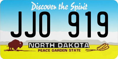 ND license plate JJO919