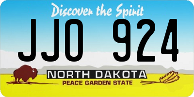ND license plate JJO924