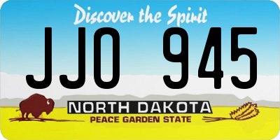ND license plate JJO945