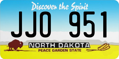 ND license plate JJO951