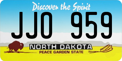 ND license plate JJO959