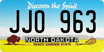 ND license plate JJO963