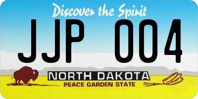ND license plate JJP004