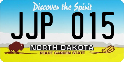 ND license plate JJP015