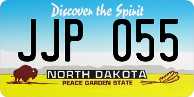 ND license plate JJP055