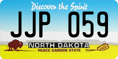 ND license plate JJP059