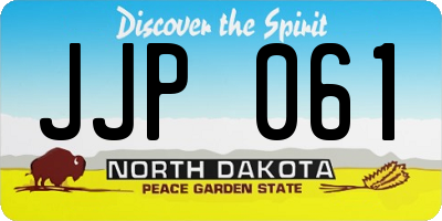 ND license plate JJP061