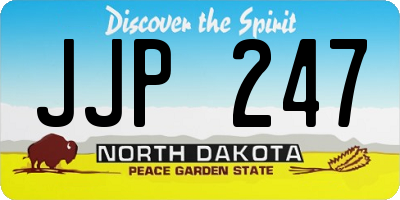 ND license plate JJP247