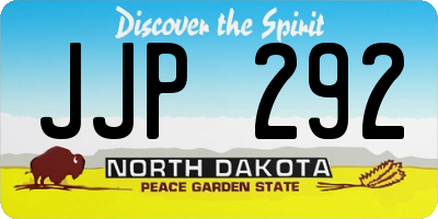 ND license plate JJP292