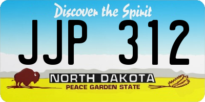 ND license plate JJP312