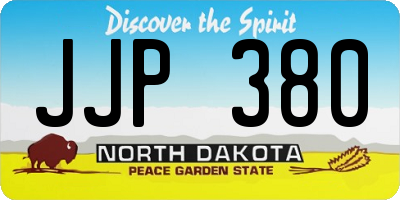 ND license plate JJP380