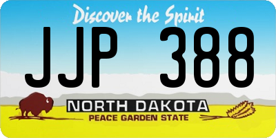 ND license plate JJP388