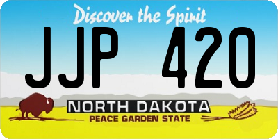 ND license plate JJP420