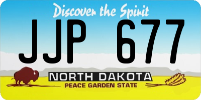 ND license plate JJP677