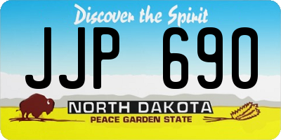 ND license plate JJP690