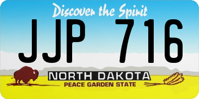 ND license plate JJP716