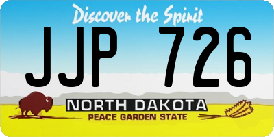 ND license plate JJP726