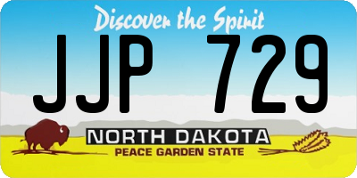 ND license plate JJP729