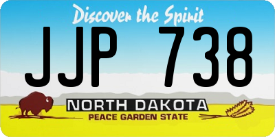 ND license plate JJP738