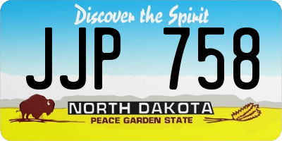 ND license plate JJP758