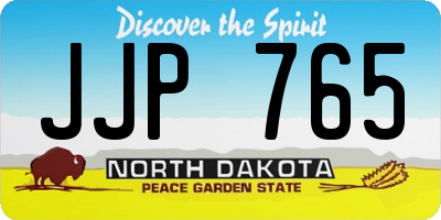 ND license plate JJP765