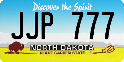 ND license plate JJP777