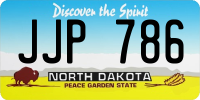 ND license plate JJP786
