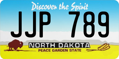 ND license plate JJP789