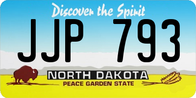 ND license plate JJP793