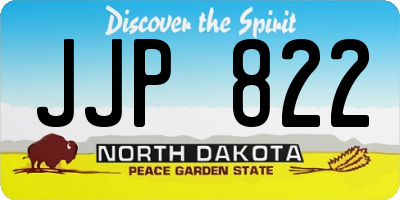 ND license plate JJP822