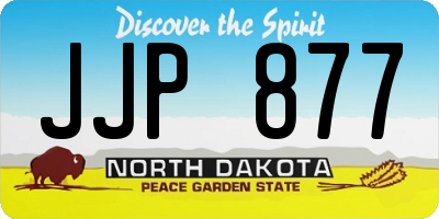 ND license plate JJP877