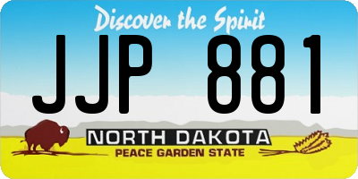ND license plate JJP881
