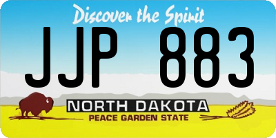 ND license plate JJP883