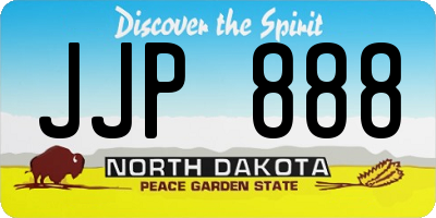 ND license plate JJP888