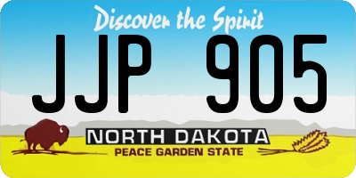 ND license plate JJP905