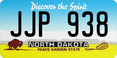 ND license plate JJP938